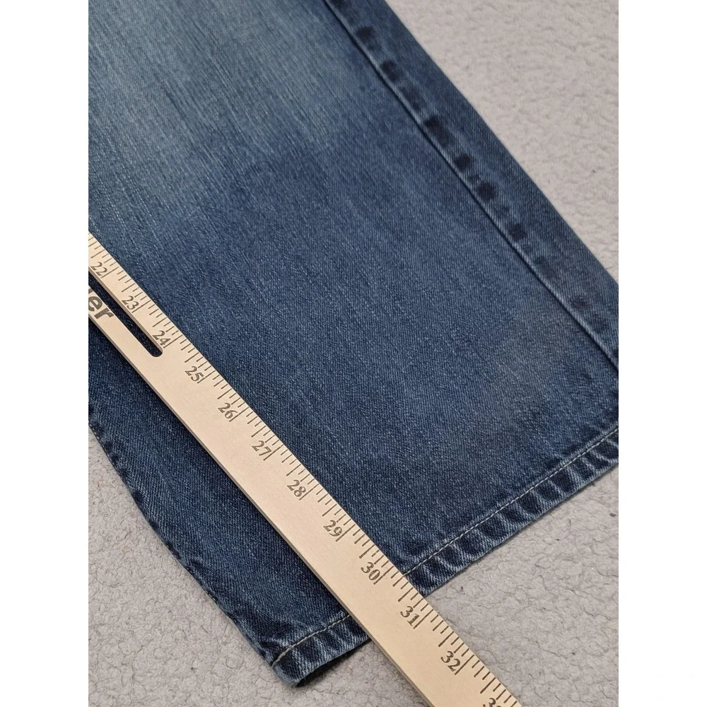 Polo Jeans Co Ralph Lauren Jeans Mens 38x32 (Fits 37x31) Baggy Blue Distress Y2K